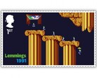 Die Lemminge sind nur eine von zwölf Designs, in denen die Retro-Briefmarken erhältlich sind. (Bild: Royal Mail)