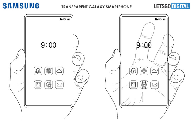 Ein auf Wunsch transparentes Smartphone hat Samsung als Patent in der Tasche.