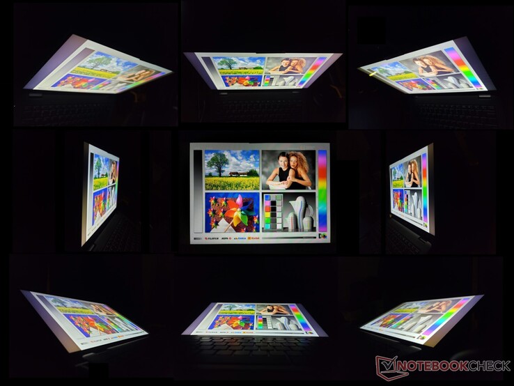 Große IPS-Blickwinkel. Die Farben und der Kontrast werden nur beim Betrachten von extrem steilen Winkeln verfälscht.