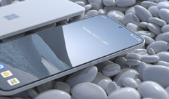 Die Designsprache des Microsoft Surface Duo würde auch bei einem herkömmlichen Smartphone eine gute Figur machen. (Bild: @PhoneDesigner, Twitter)