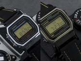 Die neuen, von Nikon inspirierten Casio Uhren gibt es in drei Varianten: Schwarz, Titan und Chrom. Abgebildet: Die Varianten in Chrom und Schwarz.