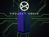 Ein Banner, das ein Konzept der Xbox-Konsole „Project Helix“ zeigt.