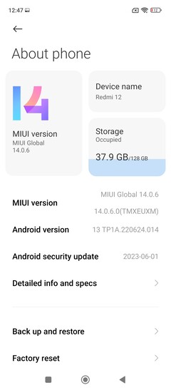 Software Xiaomi Redmi 12