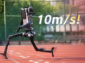 Unitrees humanoider H1 erreicht im Sprint eine Spitzengeschwindigkeit von 10,1 m/s, bleibt bei der 100-Meter-Gesamtzeit aber noch klar hinter Usain Bolt zurück.