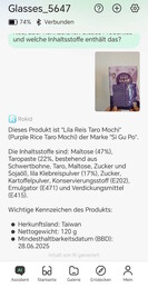 Die Texterkennung funktioniert gut