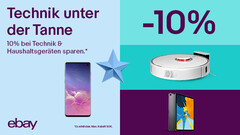 eBay: 10 Prozent auf Technik sparen.