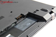 Der externe Akkuschacht des Lenovo ThinkPad T480.