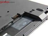 Der externe Akkuschacht des Lenovo ThinkPad T480.