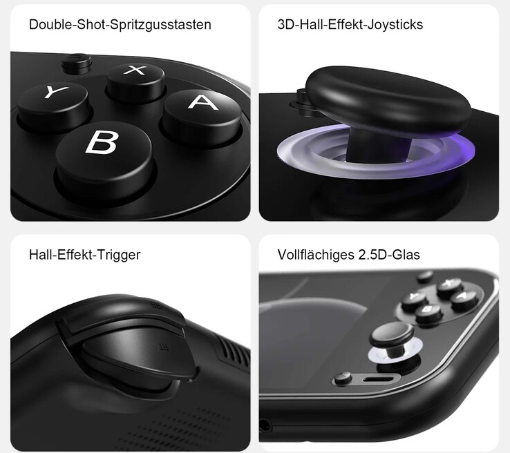 Verbaut sind Hall-Joysticks