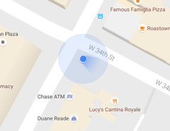 Der blaue Strahl gibt künftig die Richtung vor und warnt vor Problemen mit dem Kompass.