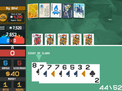 Ein Screenshot von Balatro (oben), während ein Screengrab von 