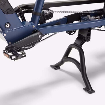 Verbaut ist ein Zweibein-Fahrradständer