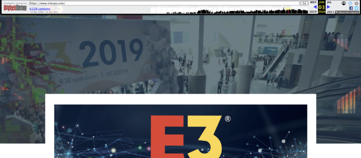 2019 war für die E3 die Welt noch in Ordnung. (Screenshot: Notebookcheck.com via Wayback Machine)