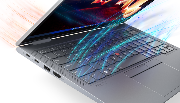 Lenovo ThinkPad X1 Yoga Gen 7: Tastatur mit Lüftungsschlitzen