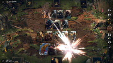 Ein Kampf in Thronebreaker: The Witcher Tales.