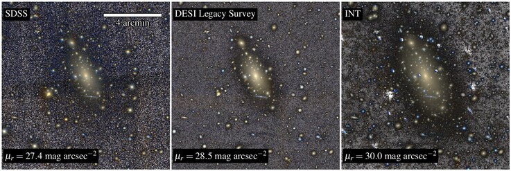Verschiedene Aufnahmen von IC 1101.