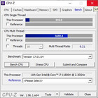 CPU-Z: Benchmark Performance Mode