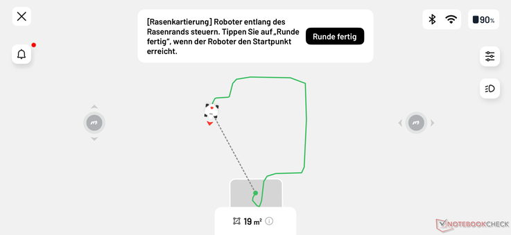 Die manuelle Kartierung hat im Test ebenfalls gut funktioniert.