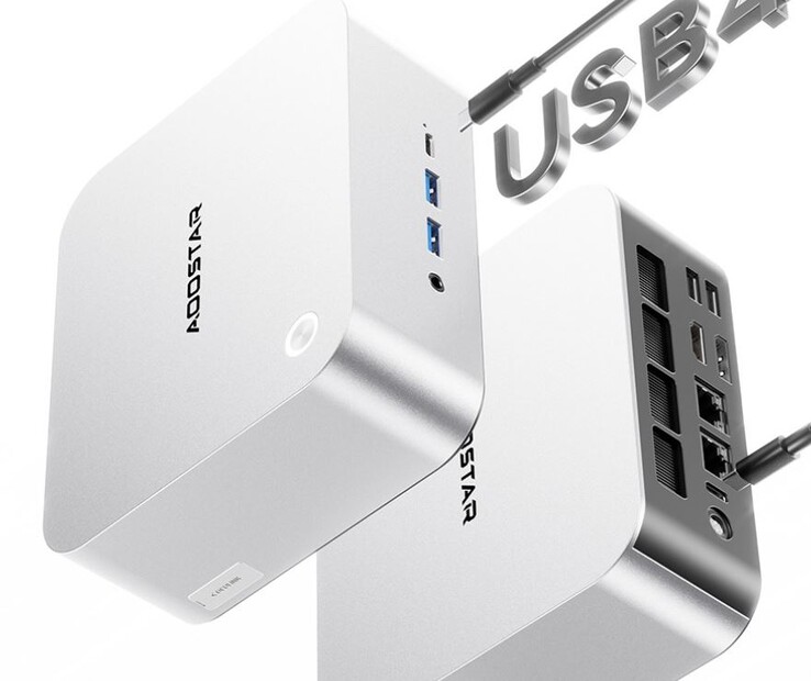 USB Typ C mit vollem Funktionsumfang steht zweimal bereit, USB PD wird unterstützt (Bildquelle: Aoostar)