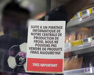 Hinweis auf einen Cyberangriff in einem französischen Supermarkt.