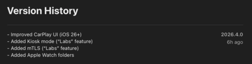 Die Release-Notes für die Home Assistant App-Version 2026.4.0 für iOS