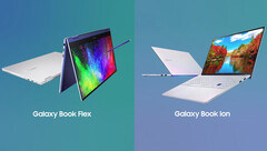 Samsung Galaxy Book Flex und Galaxy Book Ion: Infografik zu den Spezifikationen.