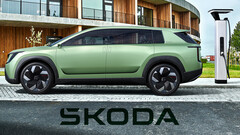 Skoda Vision 7S: Großer Elektro-SUV mit 7 Sitzen auf Messe Power2Drive.
