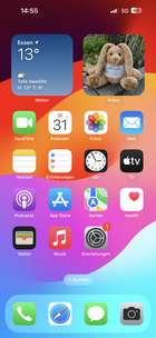 Bei inaktiver Dynamic Island wird diese auf den Screenshots ausgeblendet.