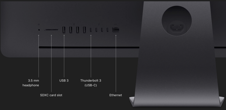 Anschlüsse des iMac Pro (Bild: Apple)