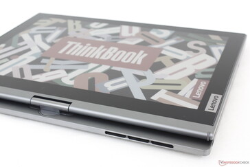 Geschlossener Laptop mit E-Ink-Display