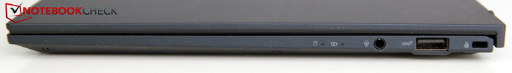 Rechts: Headset-Klinke, USB-A 3.2 Gen2, Kensington