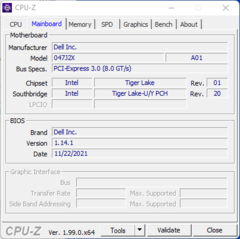 Systeminfo: CPU-Z Mainboard