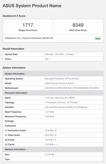 ... als der Core i9-11900T, der aber eine deutlich bessere Single-Core-Performance erzielen kann.