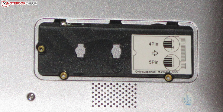 Das Notebook kann um eine M.2-SSD erweitert werden.