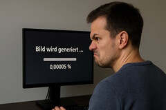 Frust bei der KI-Bildgenerierung (Bildquelle: KI-generiert)