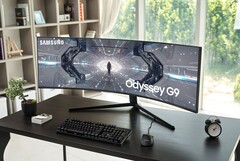 Der Samsung Odyssey G9 Gaming-Monitor vermag schon durch seine schiere Größe zu beeindrucken. (Bild: Samsung)