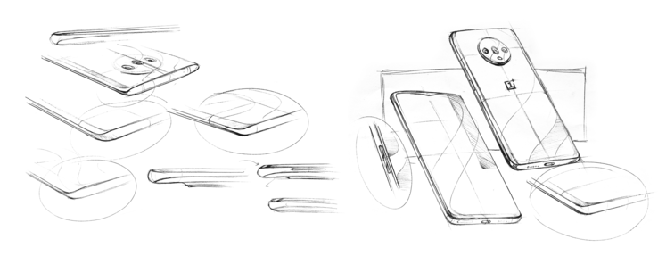 OnePlus-CEO Pete Laut zeigt auch einige Design-Entwürfe für das OnePlus 7T.