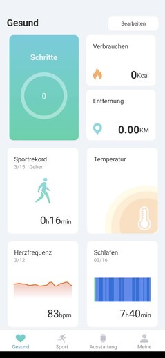 Über die Runmifit-App wird der Tracker eingerichtet, dort werden die Daten gesammelt. Eine Verknüpfung mit Google-Fit ist nicht möglich.