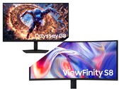 Samsung Odyssey G8 (oben) und ViewFinity S8 (unten)