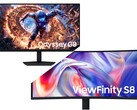 Samsung Odyssey G8 (oben) und ViewFinity S8 (unten)