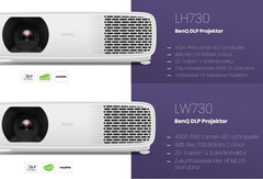 BenQ LH730 und LW730: Lichtstarke 4LED-Projektoren mit hoher Farbsättigung für Meetingräume.