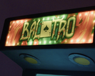 Balatro-Logo auf einem Spielautomaten
