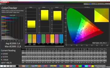 CalMan Farbgenauigkeit (Zielfarbraum AdobeRGB)