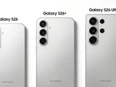 Die Samsung Galaxy S26 Familie, wie sie wahrscheinlich nicht aussehen wird. Das Galaxy S26 Ultra dürfte deutlich rundlicher werden. (Bildquelle: Ice Universe)