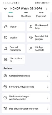 Außerdem ist die Smartphone-App die Zentrale für alle Einstellungen