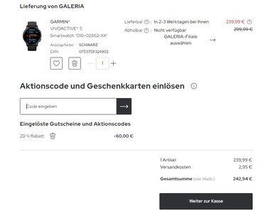 Der Deal-Preis erfordert einen Benutzeraccount und einen Gutscheincode