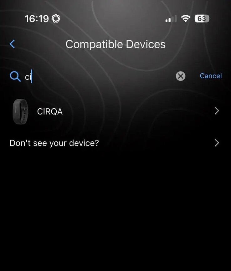 So wurde der Garmin CIRQA offenbar gezeigt