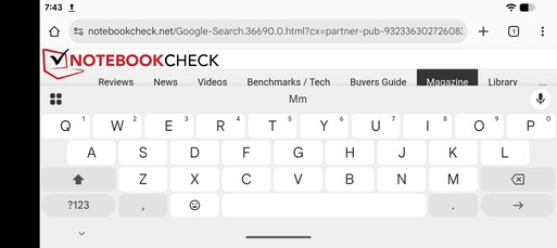 Gboard im Querformat