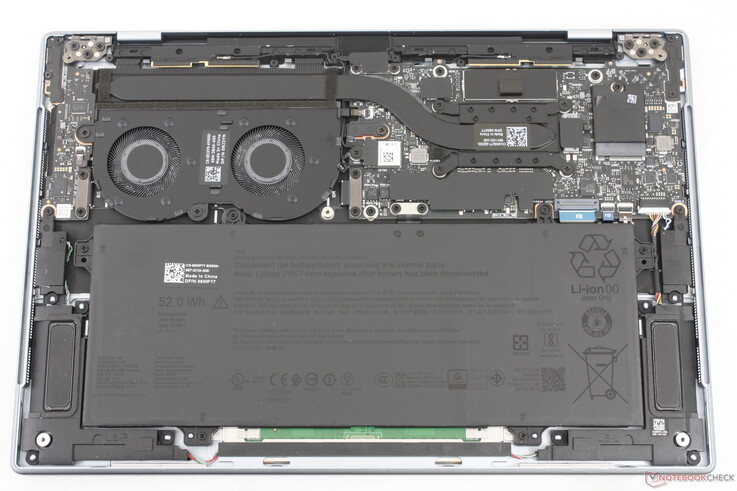 XPS 13 Wildcat-Hauptplatine. Nur der Akku und die M.2-2242-SSD sind austauschbar.
