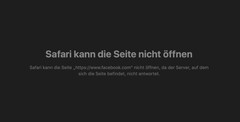 Facebook.com ist derzeit gar nicht erst erreichbar.